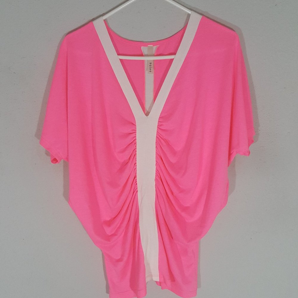 Pink and White Top by Point